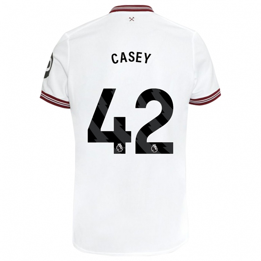 Barn Kaelan Casey #42 Vit Bortatröja Matchtröjor 2023/24 Tröjor T-Tröja
