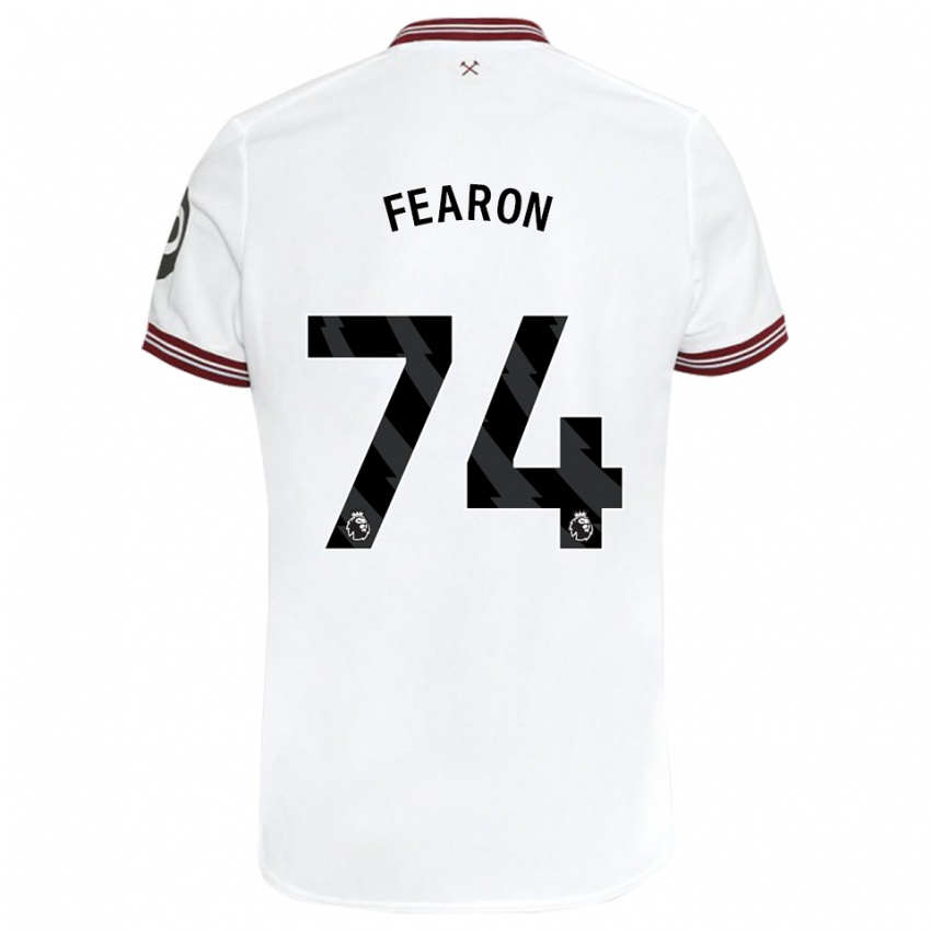Barn Preston Fearon #74 Vit Bortatröja Matchtröjor 2023/24 Tröjor T-Tröja