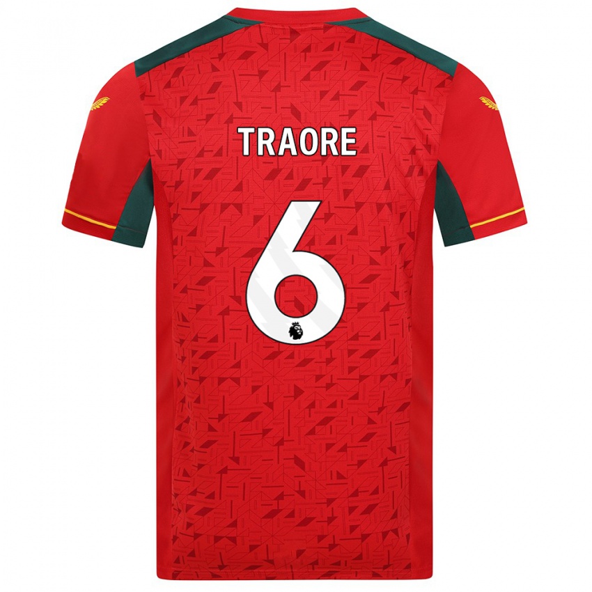 Barn Boubacar Traoré #6 Röd Bortatröja Matchtröjor 2023/24 Tröjor T-Tröja