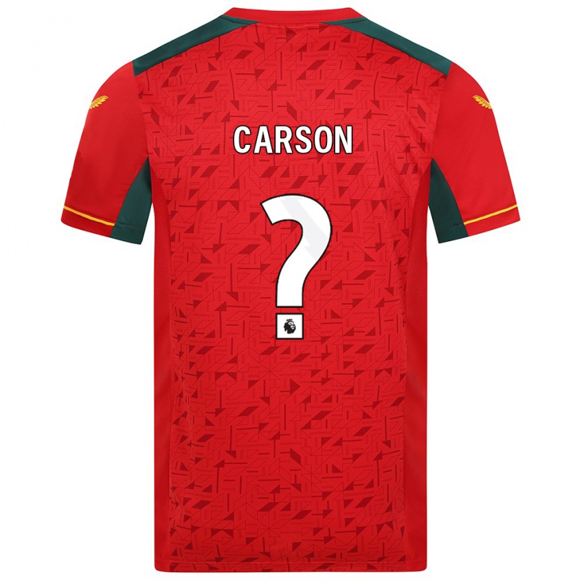 Barn Hayden Carson #0 Röd Bortatröja Matchtröjor 2023/24 Tröjor T-Tröja
