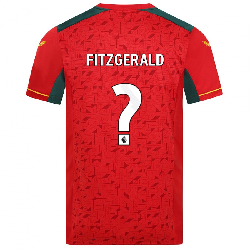 Barn Kyle Fitzgerald #0 Röd Bortatröja Matchtröjor 2023/24 Tröjor T-Tröja