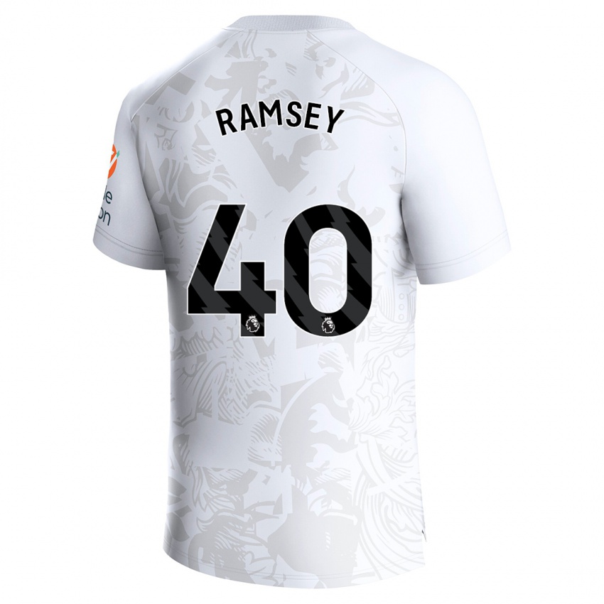 Barn Aaron Ramsey #40 Vit Bortatröja Matchtröjor 2023/24 Tröjor T-Tröja