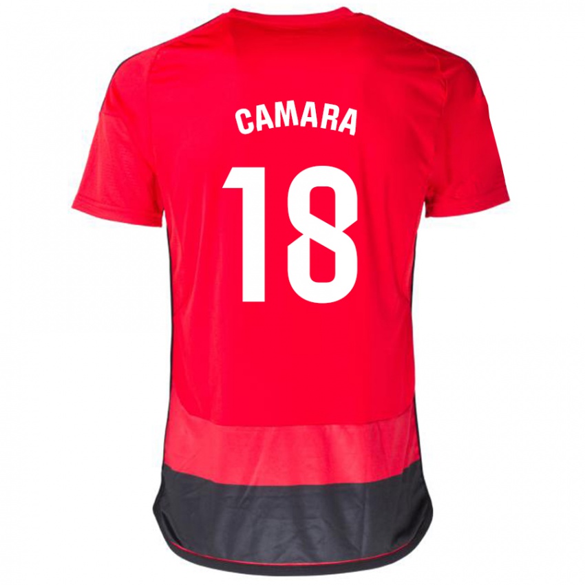 Barn Aaron Cámara #18 Röd Svart Hemmatröja Matchtröjor 2023/24 Tröjor T-Tröja