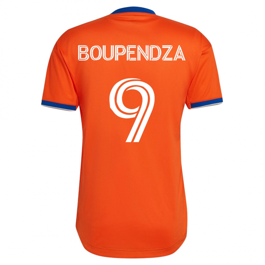 Kvinnor Aaron Boupendza #9 Vit Bortatröja Matchtröjor 2023/24 Tröjor T-Tröja