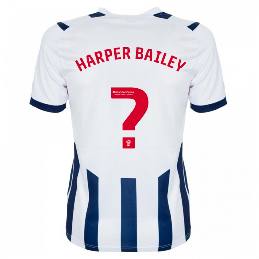Kvinnor Aaron Harper-Bailey #0 Vit Hemmatröja Matchtröjor 2023/24 Tröjor T-Tröja