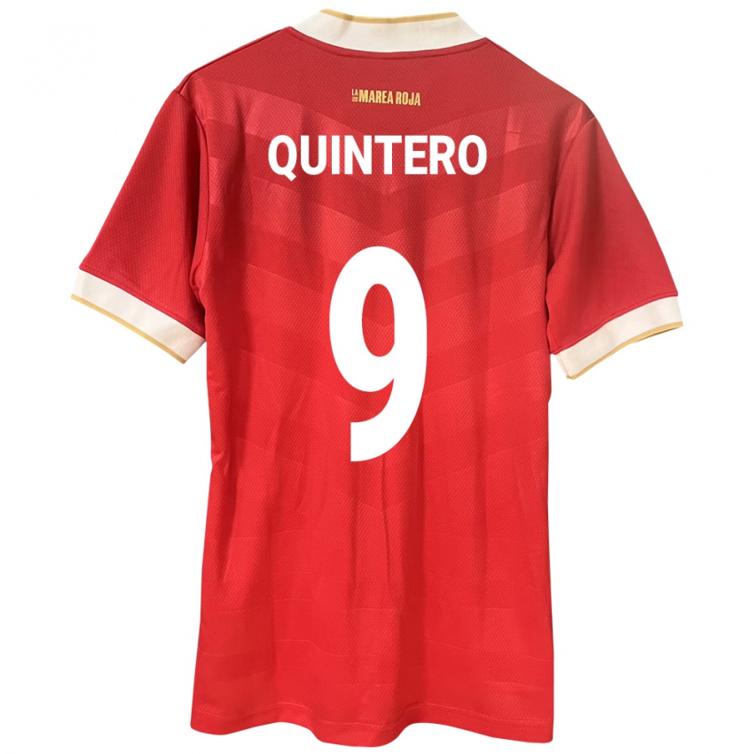 Kvinnor Panama Ana Quintero #9 Röd Hemmatröja Matchtröjor 24-26 Tröjor T-Tröja