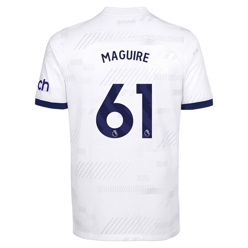 Barn Aaron Maguire #61 Vit Hemmatröja Matchtröjor 2023/24 Tröjor T-Tröja