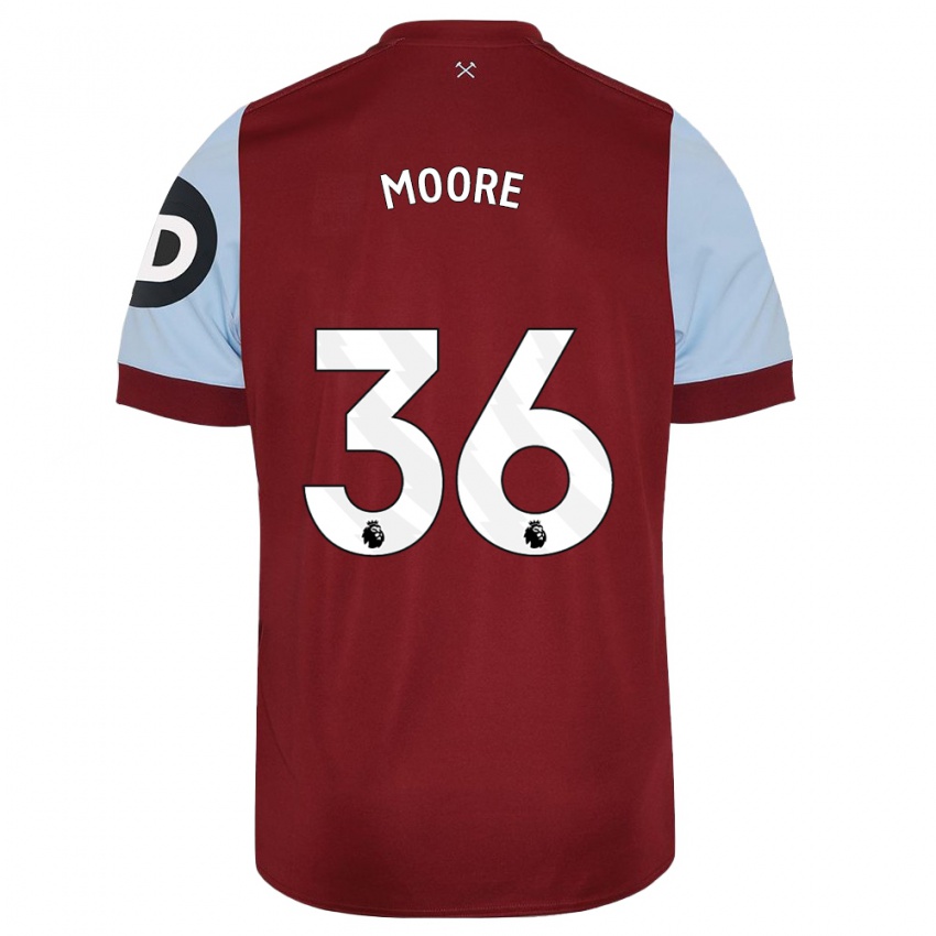Barn Sean Moore #36 Rödbrun Hemmatröja Matchtröjor 2023/24 Tröjor T-Tröja