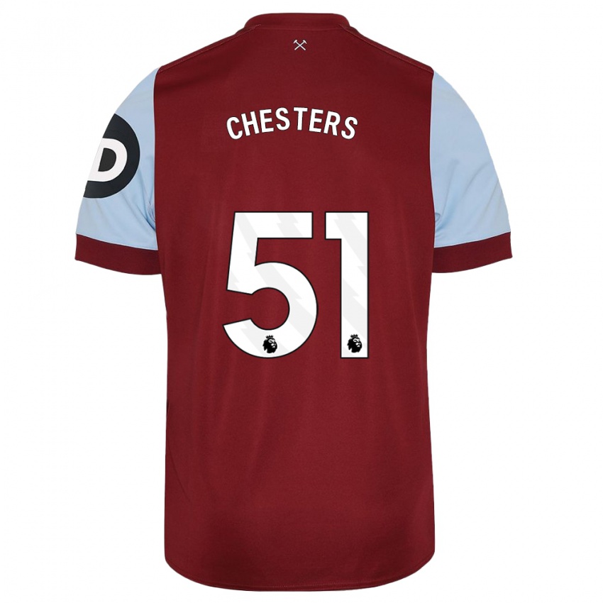 Barn Dan Chesters #51 Rödbrun Hemmatröja Matchtröjor 2023/24 Tröjor T-Tröja