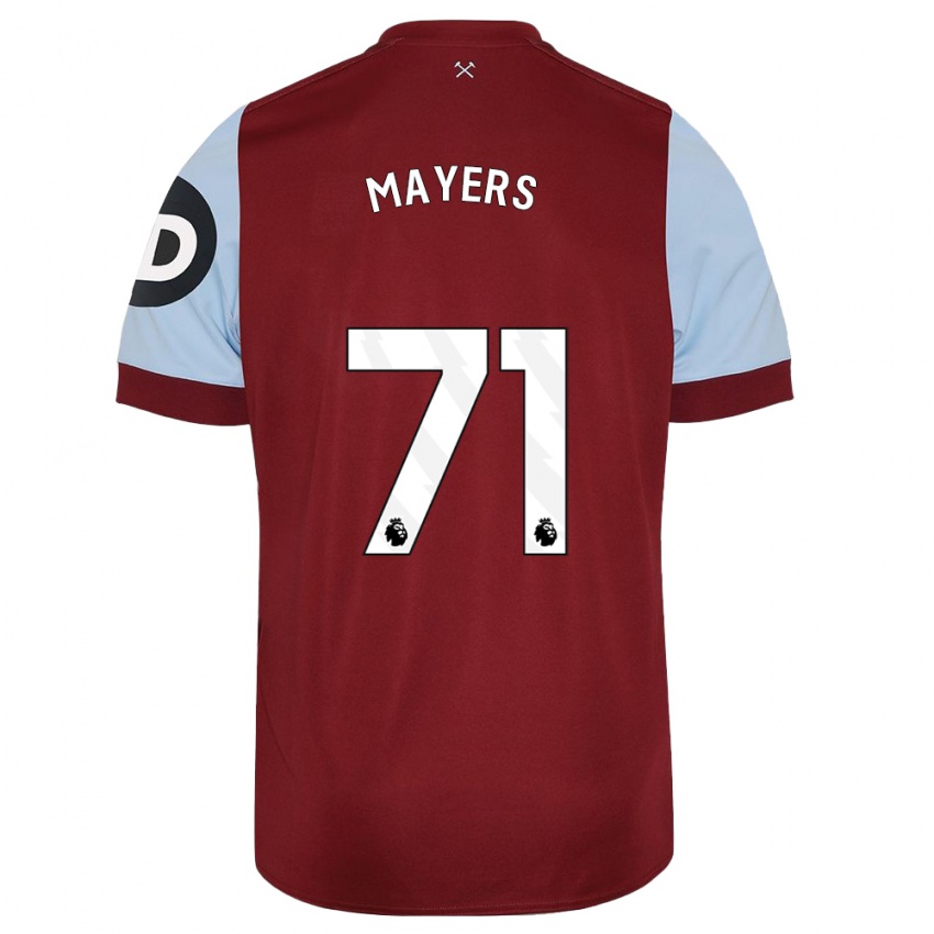 Barn Ezra Mayers #71 Rödbrun Hemmatröja Matchtröjor 2023/24 Tröjor T-Tröja