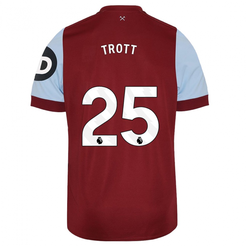 Barn Nathan Trott #25 Rödbrun Hemmatröja Matchtröjor 2023/24 Tröjor T-Tröja