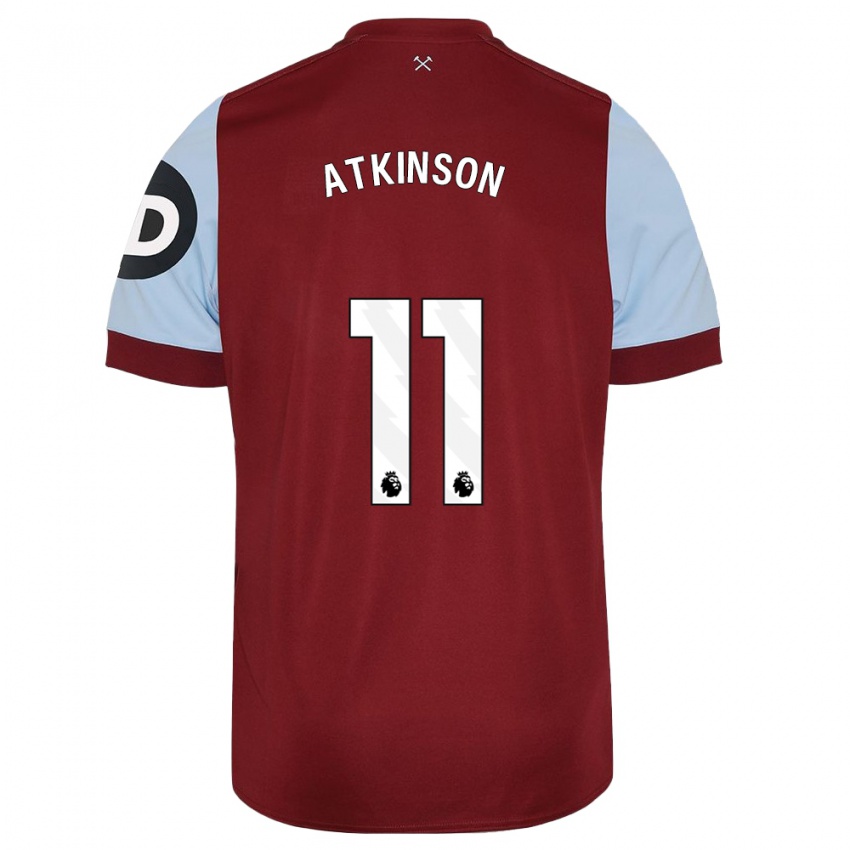 Barn Izzy Atkinson #11 Rödbrun Hemmatröja Matchtröjor 2023/24 Tröjor T-Tröja