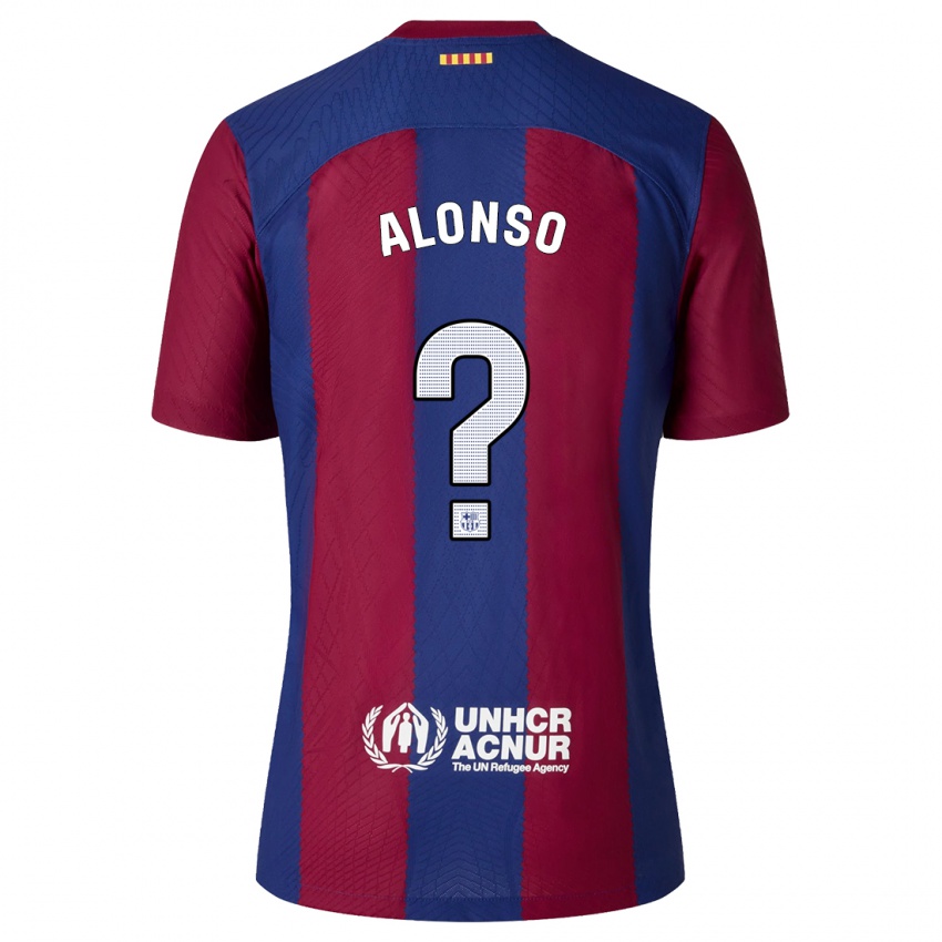 Barn Aáron Alonso #0 Röd Blå Hemmatröja Matchtröjor 2023/24 Tröjor T-Tröja