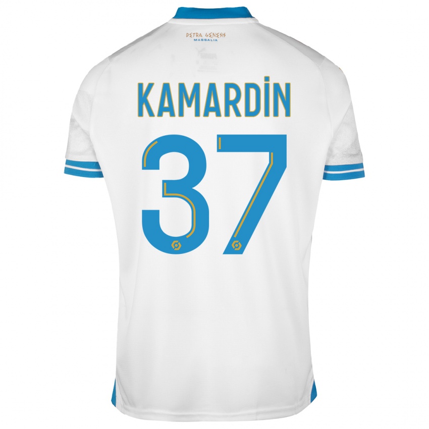 Barn Aaron Kamardin #37 Vit Hemmatröja Matchtröjor 2023/24 Tröjor T-Tröja