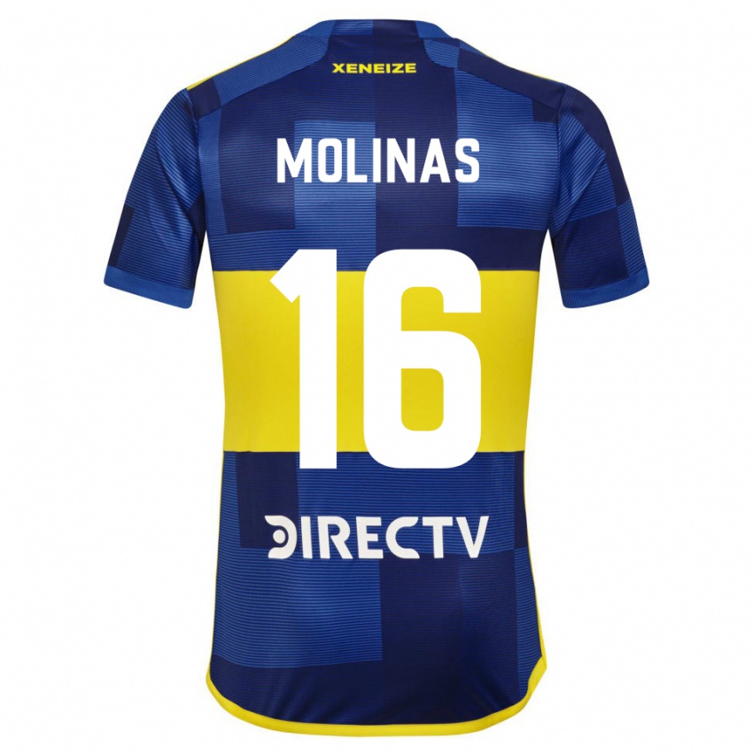 Barn Aaron Molinas #16 Mörkblå Gul Hemmatröja Matchtröjor 2023/24 Tröjor T-Tröja