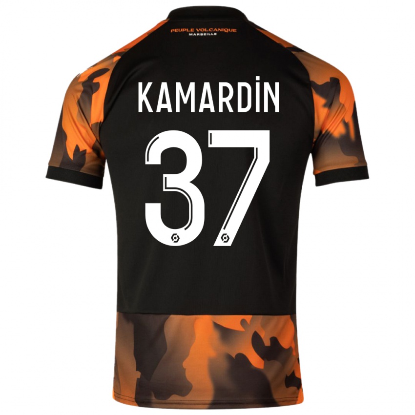 Barn Aaron Kamardin #37 Svart Orange Tredjesatsen Matchtröjor 2023/24 Tröjor T-Tröja
